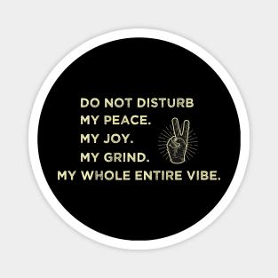 Do Not Disturb My peace. My joy. My grind. My whole entire vibe. Magnet